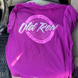 Adult Medium purple and pink old row t-shirt